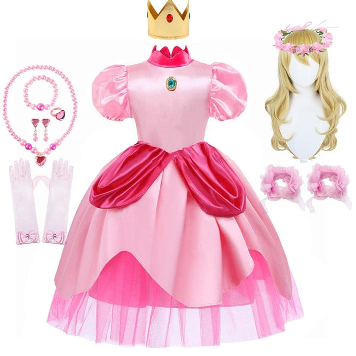 Peach Princess Cosplay Dress Girls Fancy Clothes BENNYS 