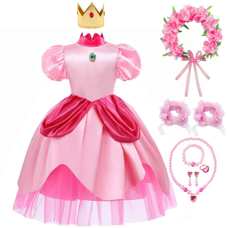 Peach Princess Cosplay Dress Girls Fancy Clothes BENNYS 