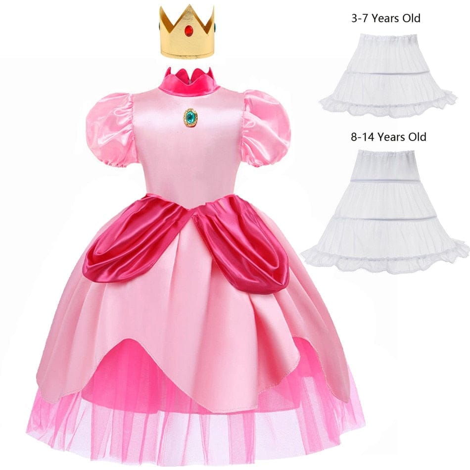 Peach Princess Cosplay Dress Girls Fancy Clothes BENNYS 