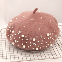 Pearl Beret Hat for Women  Winter Retro French Vintage Cap BENNYS 