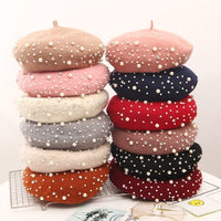 Pearl Beret Hat for Women  Winter Retro French Vintage Cap BENNYS 