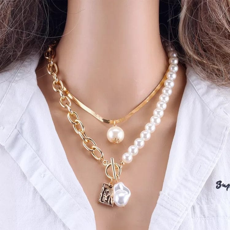 Pearl Portrait Necklace For Ladies BENNYS 