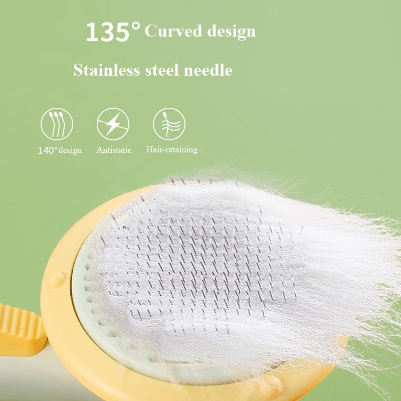 Pet Hand-held Steel Wire Self-cleaning Comb Looper For Hair Removal BENNYS 