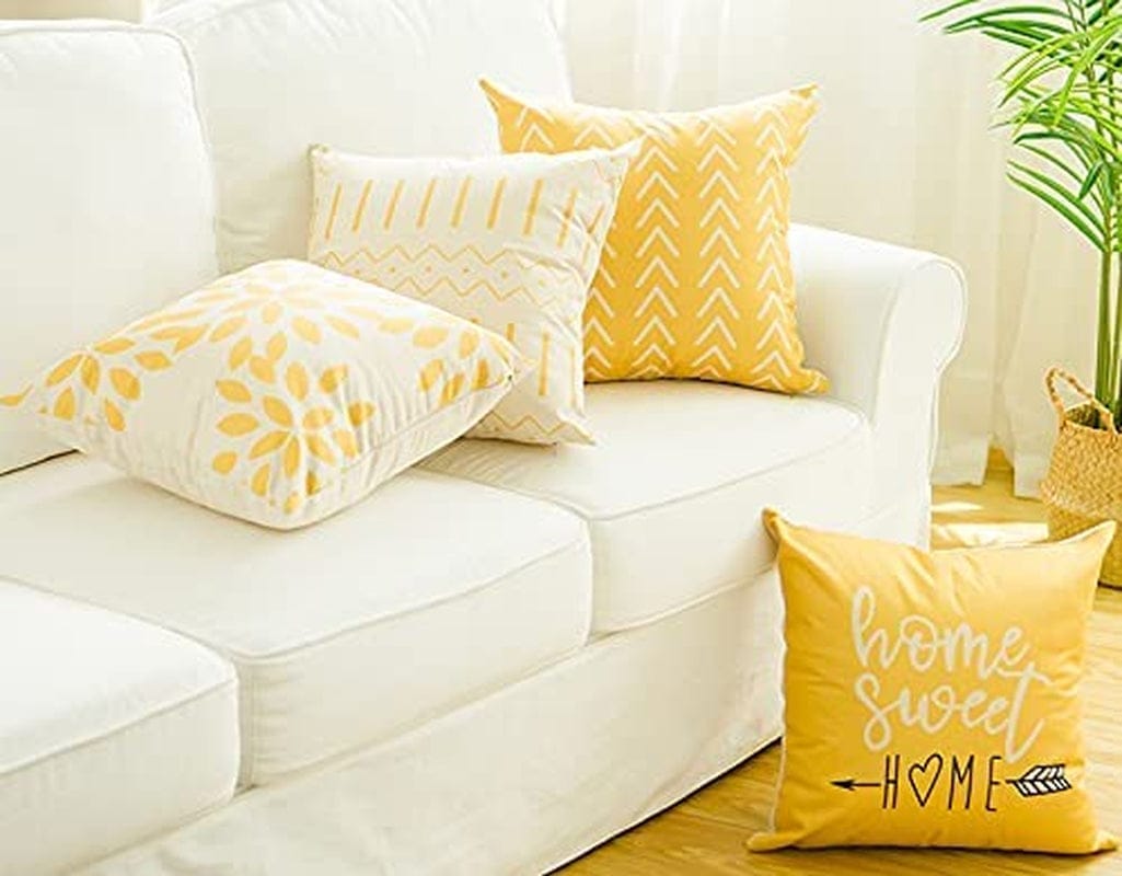 Pillow Covers 18X18, Sofa Throw Pillow Covers 18X18 Inch 45X45 Cm (Set of 4) BENNYS 