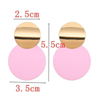 Pink Color Flower Drop Summer Earrings for Women BENNYS 