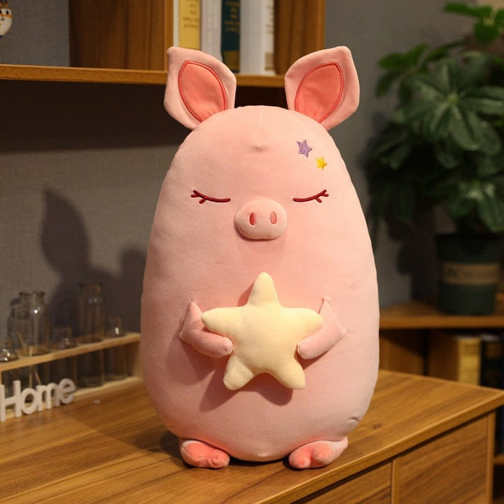 Pink piggy plush pillow BENNYS 