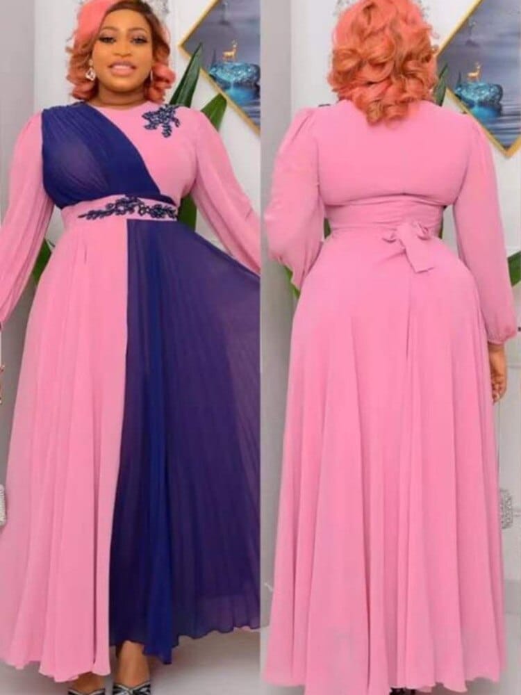 PlSize African Party Dresses for Women New Summer Chiffon Long Maxi Dress