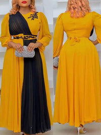 PlSize African Party Dresses for Women New Summer Chiffon Long Maxi Dress BENNYS 