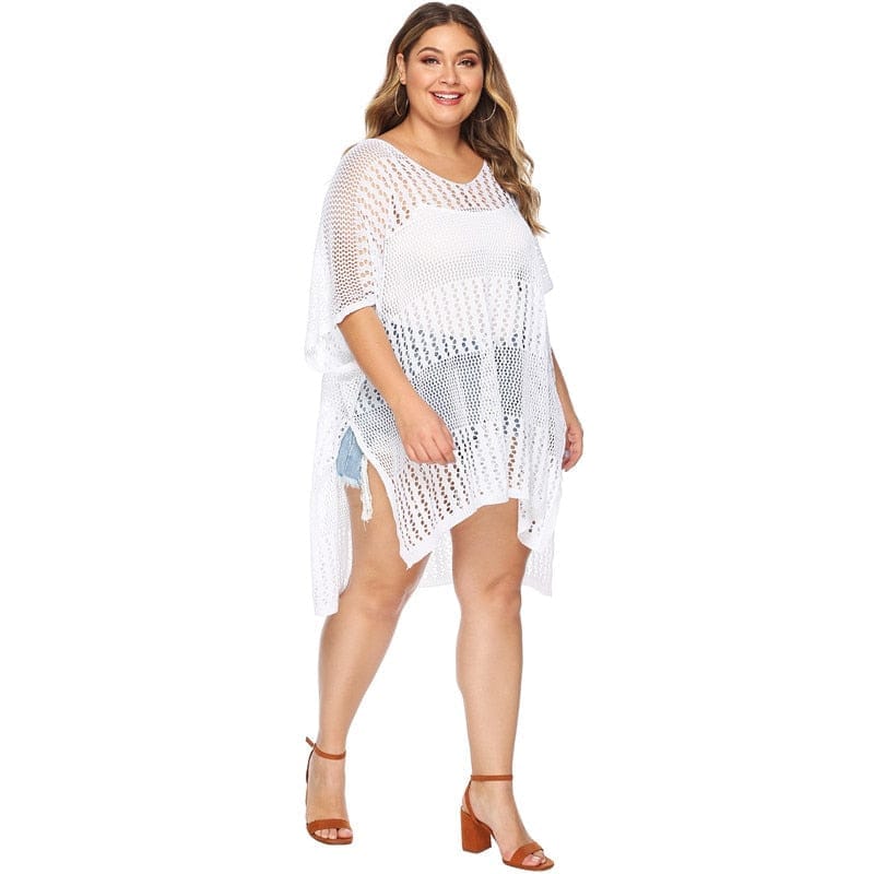 Plus Size Beach Cover Up Crochet Dress for Women BENNYS 