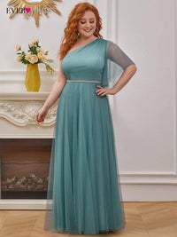 Plus Size Elegant Evening Dresses Long A LINE Asymmetrical Women's Dress BENNYS 