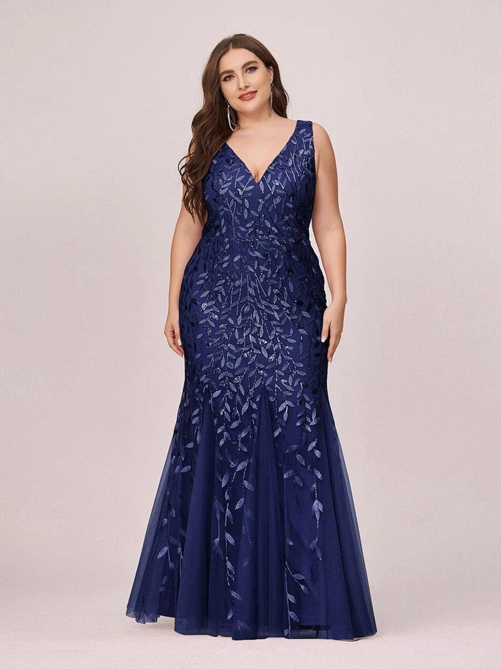 Plus Size Evening Sequin Sleeveless Party Dress BENNYS 