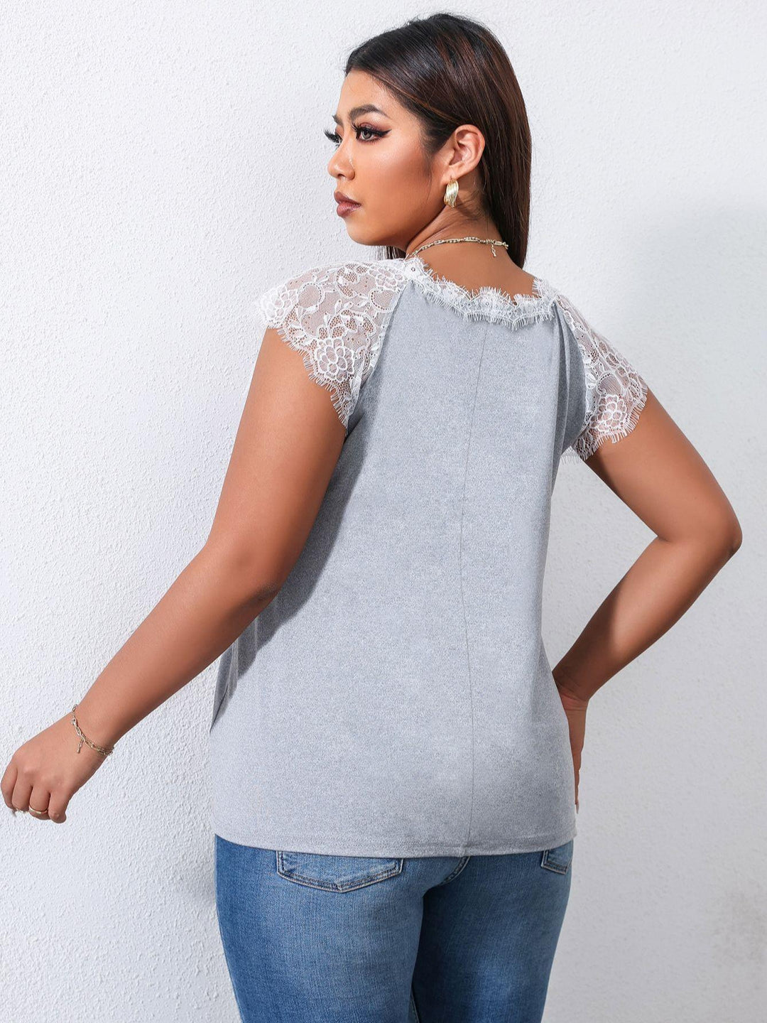 Plus Size Lace T Shirts For Women BENNYS 