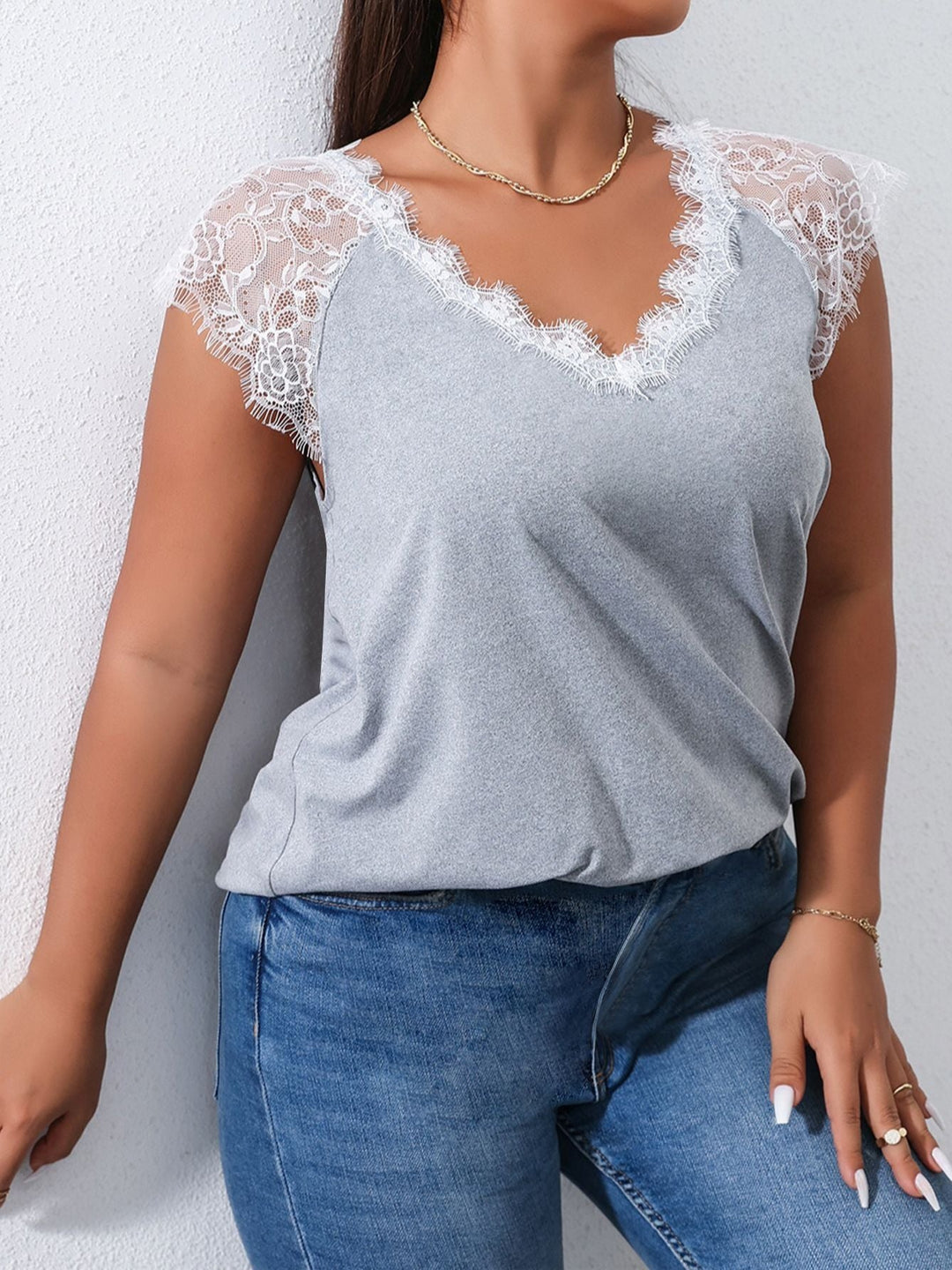 Plus Size Lace T Shirts For Women BENNYS 