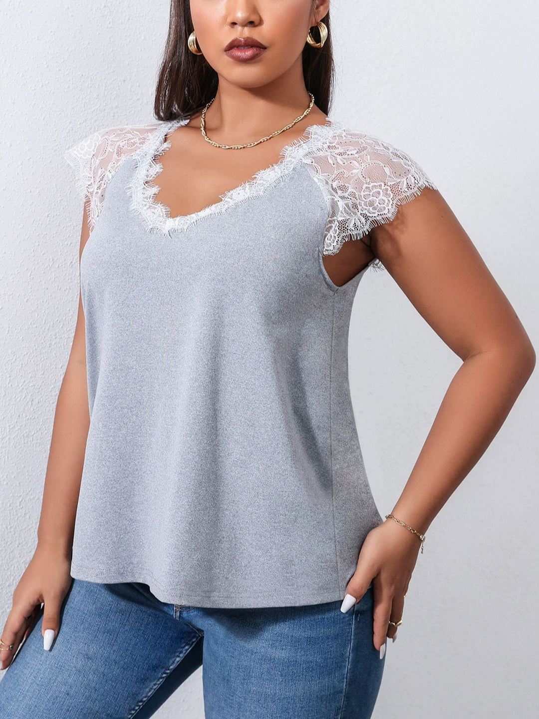 Plus Size Lace T Shirts For Women BENNYS 