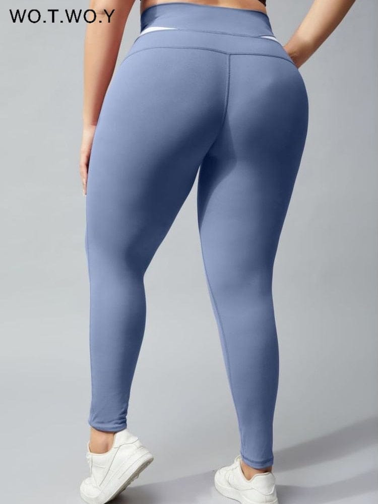 Women's Blue Plus-Size Pants & Leggings