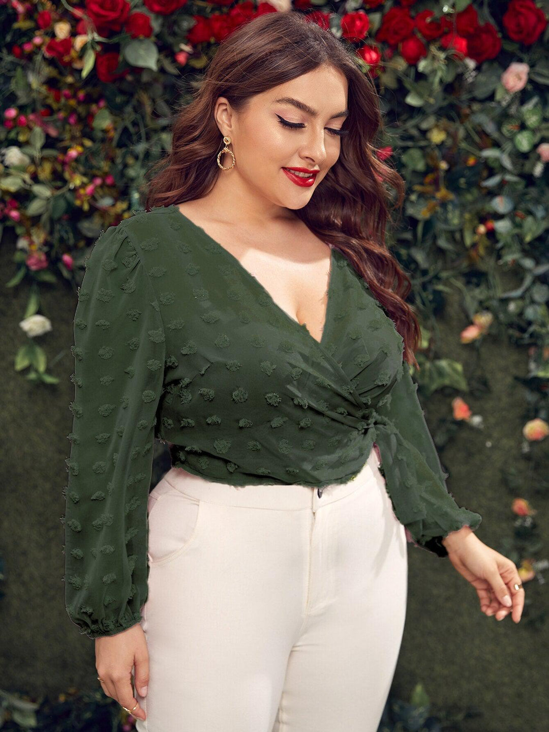 Plus Size Peplum Tops Women's  Casual Blouses BENNYS 