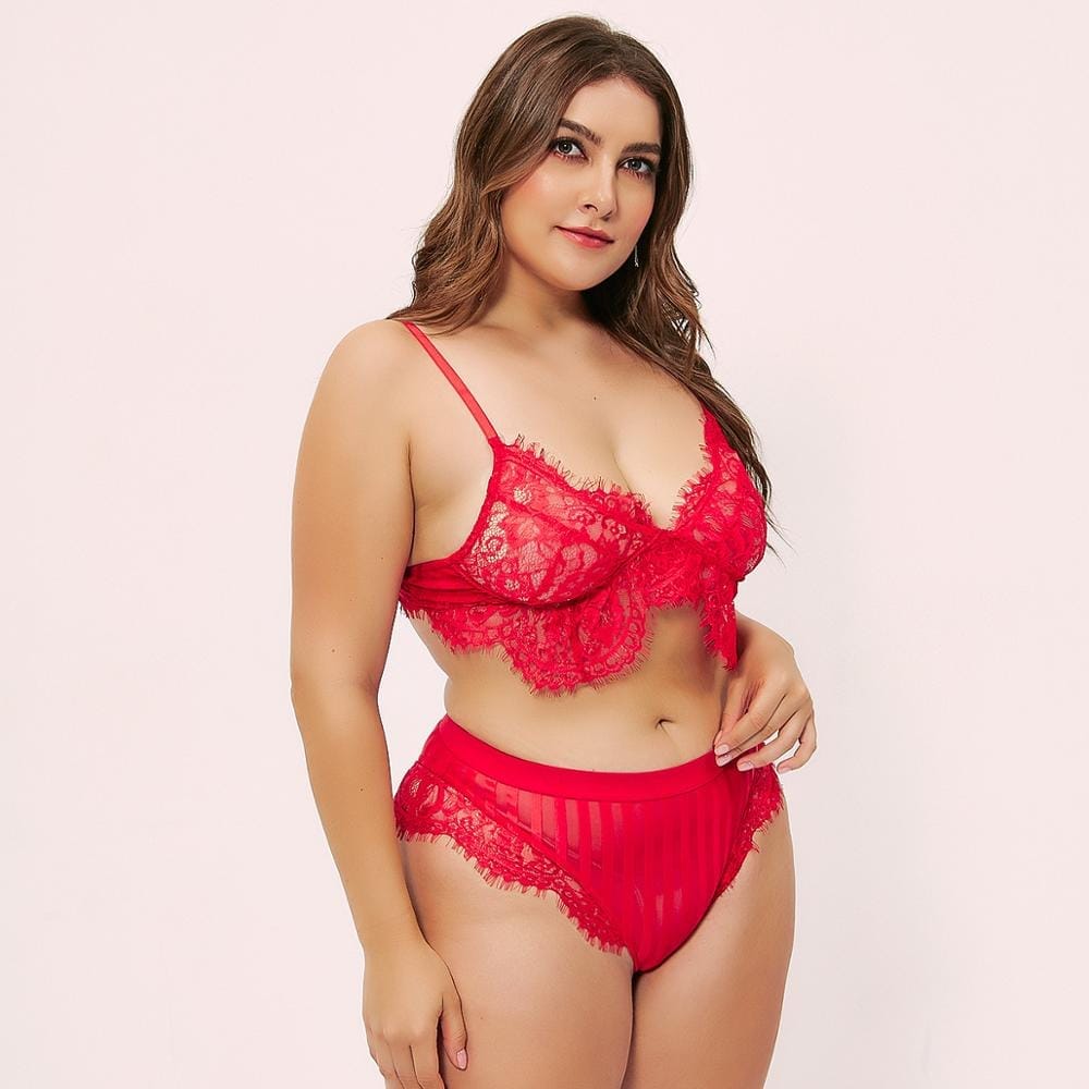 Lace Plus Size Women Sexy Lingerie Set - China Bra and Underwear price