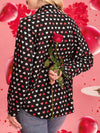 Plus Size Shirt 2022 Autumn New Heart Print Blouses For Women BENNYS 
