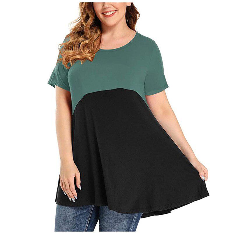 Plus Size Tops For Women Summer Short Sleeve Casual O-Neck T Shirt BENNYS 