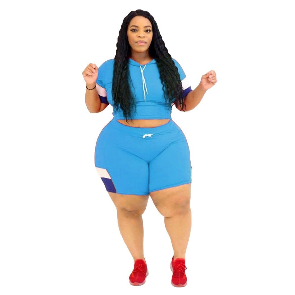 Plus size best sale crop top set