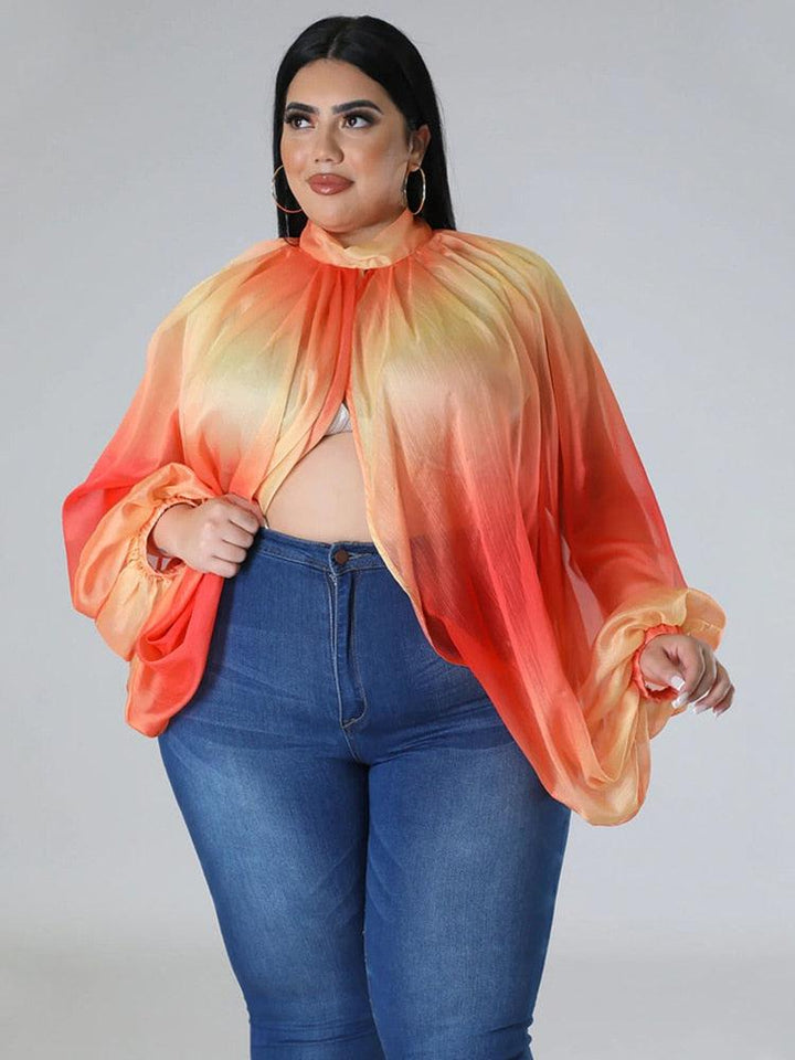 Plus SizevWomen Summer Elegant Chiffon Blouses BENNYS 