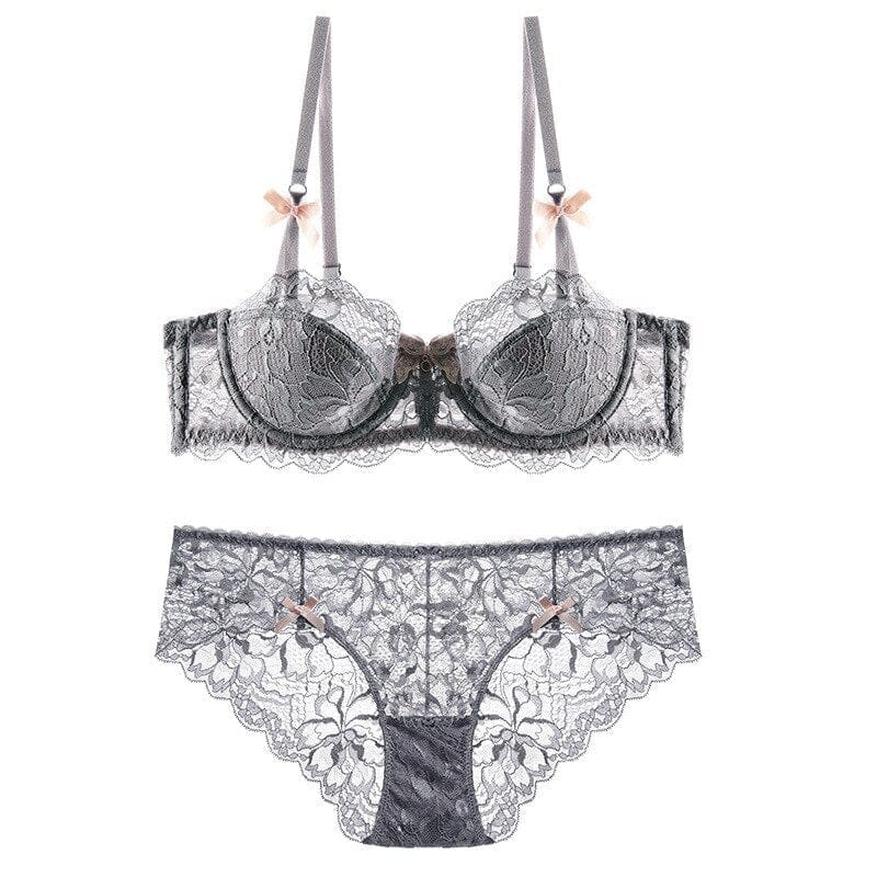 Plus size women set lingerie. sexy push up transparent bra panties lse –  Bennys Beauty World