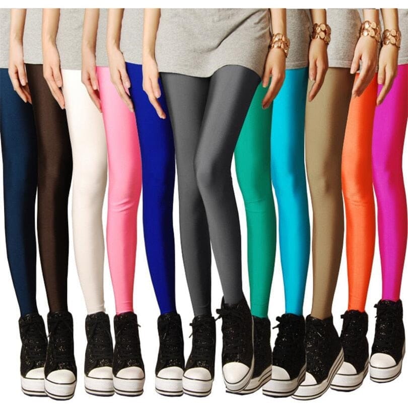 Polyester Casual Leggings Women High Elastic Pants BENNYS 