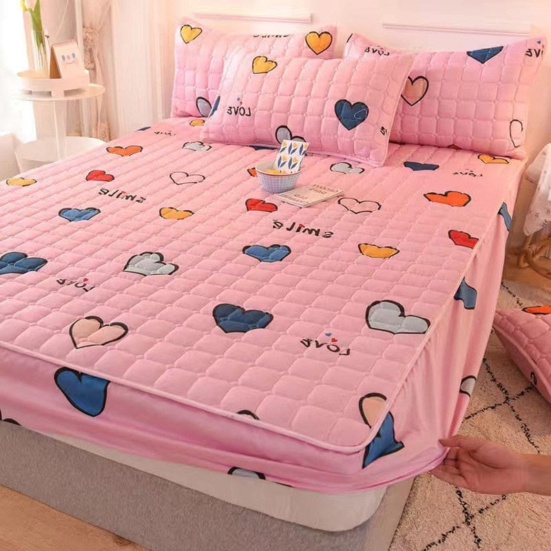 Polyester Fiber Cartoon Printed Bed Sheet  Mattress Cover with Elastic Band BENNYS 