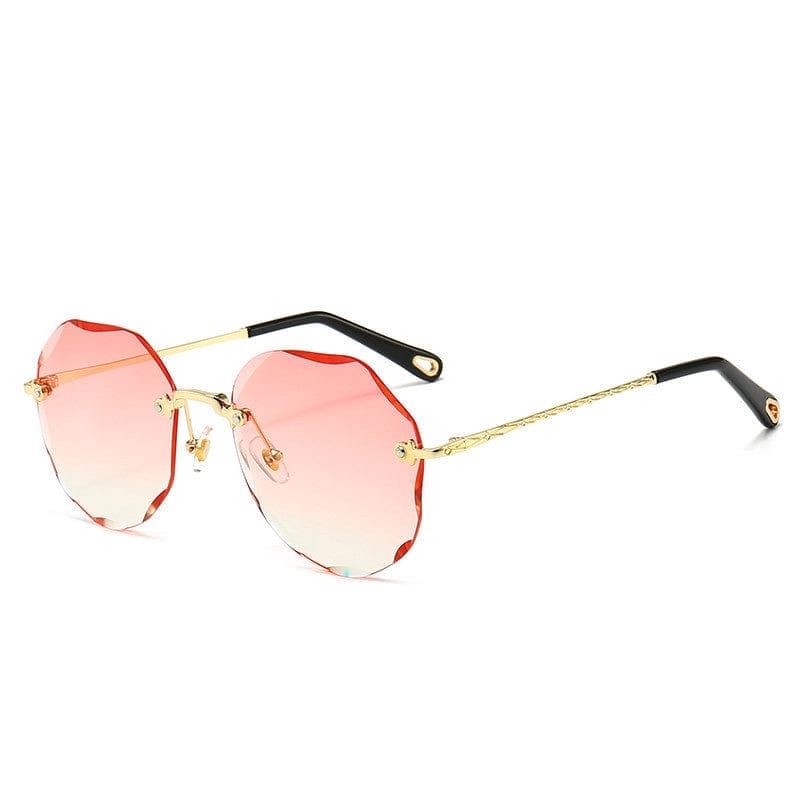 Polygonal Sunglasses Women Rimless Trimmed Sunglasses BENNYS 