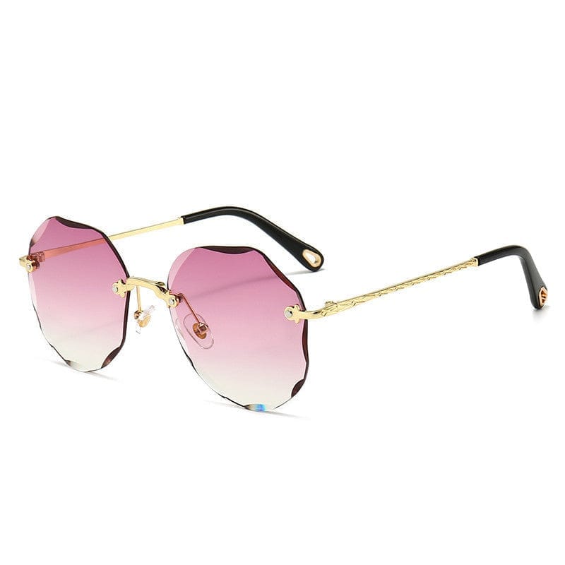 Polygonal Sunglasses Women Rimless Trimmed Sunglasses BENNYS 