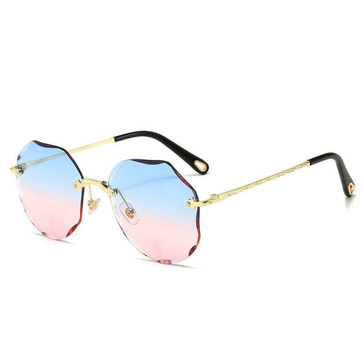 Polygonal Sunglasses Women Rimless Trimmed Sunglasses BENNYS 