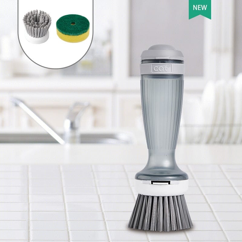 Pot Brush Dish Scrub Brush With Soap Dispenser Kitchen Brush 2 Refills BENNYS 