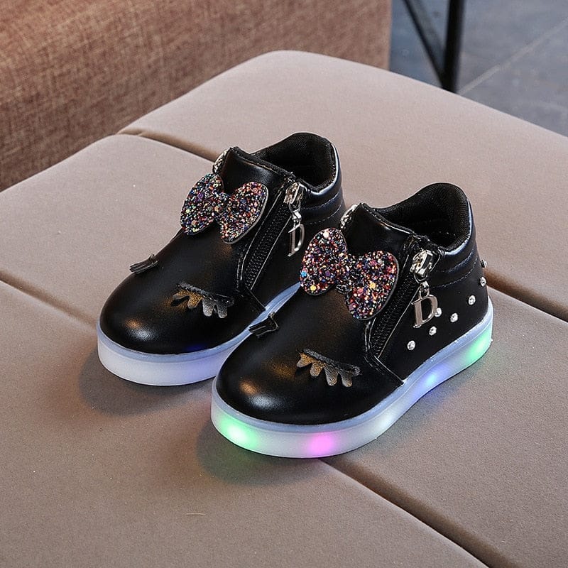 Princess's  Bow LED Shoes/Sneakers. Cute Baby Sneakers with Light BENNYS 