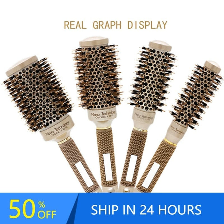 Professional 4 Sizes Round Hair Comb Salon Styling Tools BENNYS 