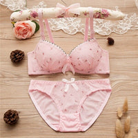 Puberty Lace Dot Cotton Underwear Set For Teenagers BENNYS 