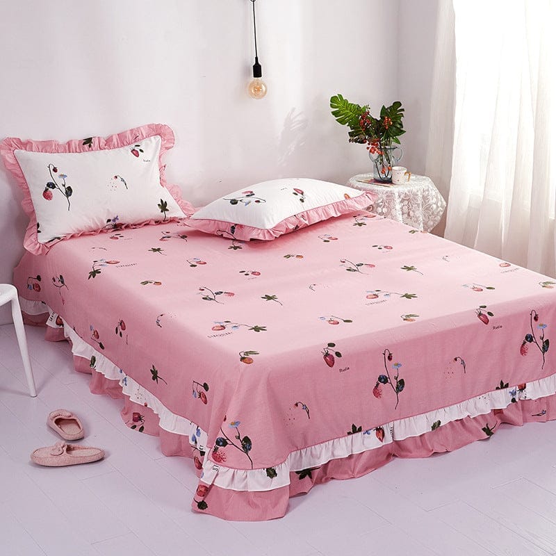 Pure Cotton Edge Rounded Ab Version Bed Sheet Pillowcase BENNYS 