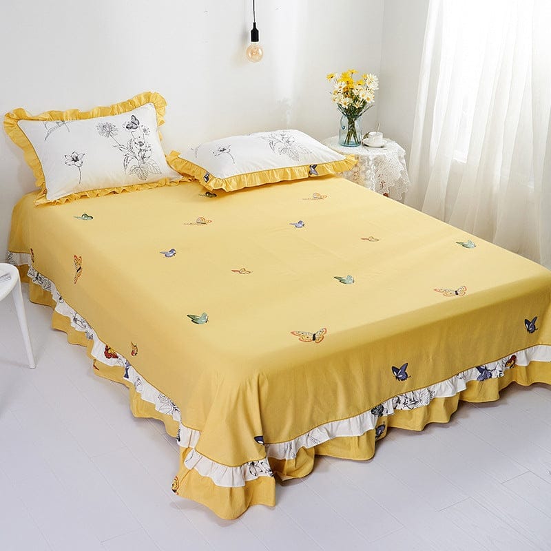 Pure Cotton Edge Rounded Ab Version Bed Sheet Pillowcase BENNYS 