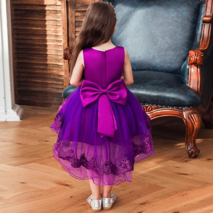 Purple Flower Girl Dresses Appliqué Little Girls Pageant Dress BENNYS 