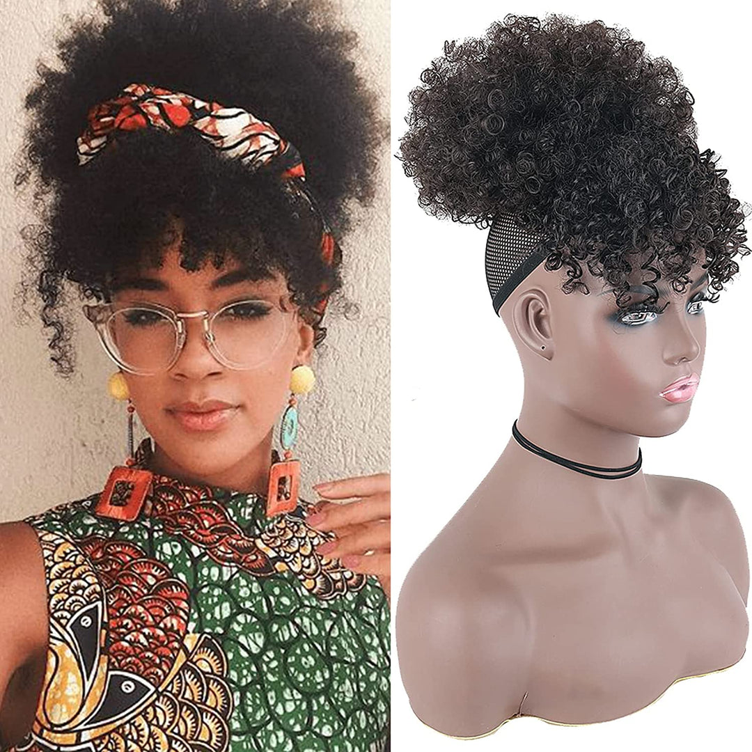 Queen Braid Short Kinky Curly Synthetic Hair With Bangs BENNYS 