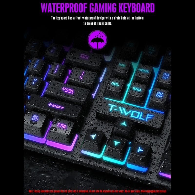 RGB Gaming Keyboard Ergonomic Gamers Keyboard Set BENNYS 