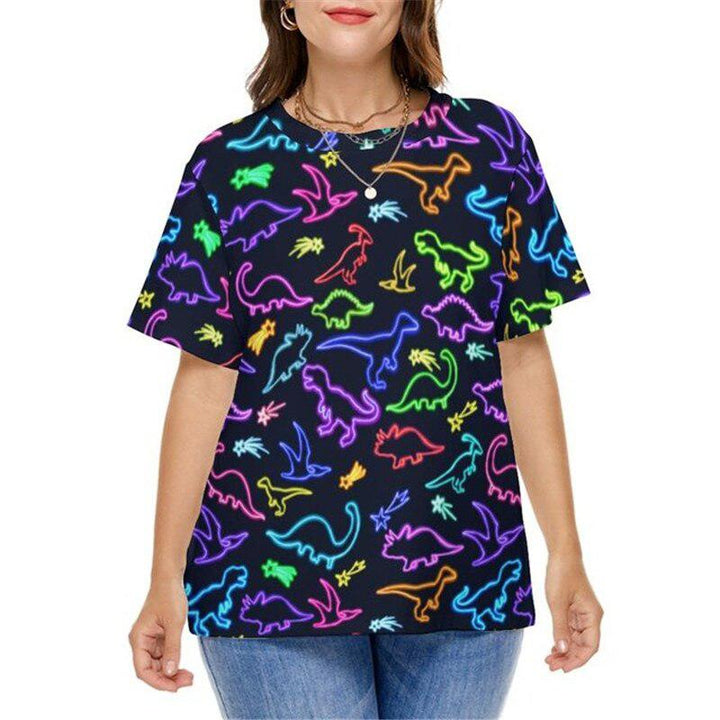 Rainbow Gradient Print Fashion T-Shirt For Women BENNYS 