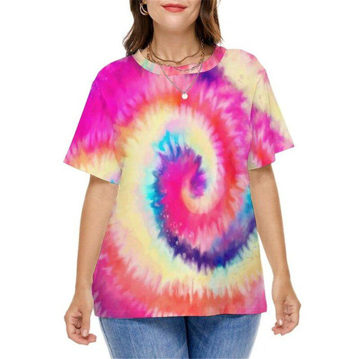 Rainbow Gradient Print Fashion T-Shirt For Women BENNYS 