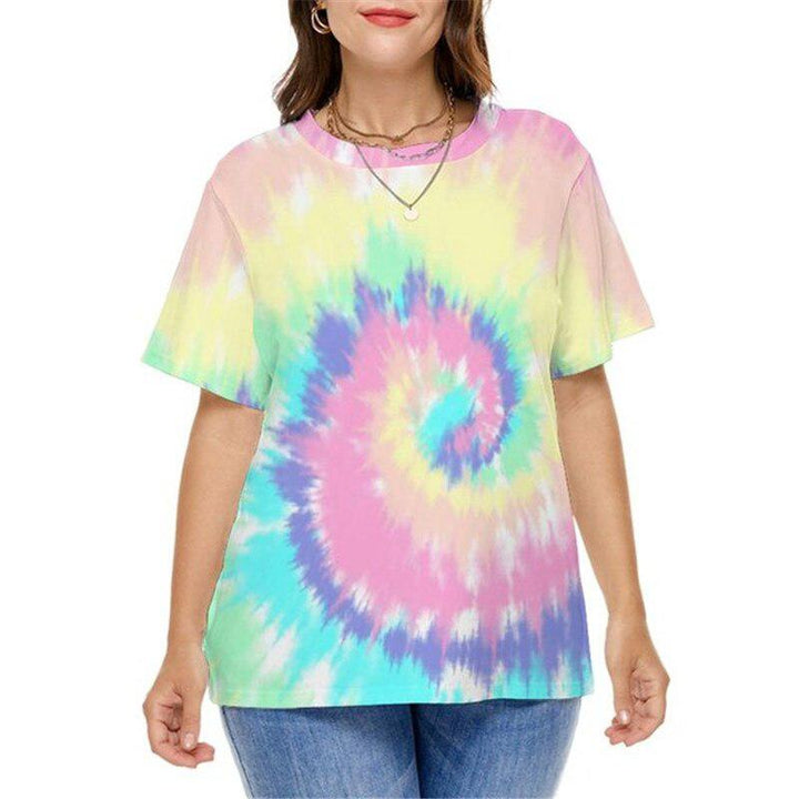 Rainbow Gradient Print Fashion T-Shirt For Women BENNYS 