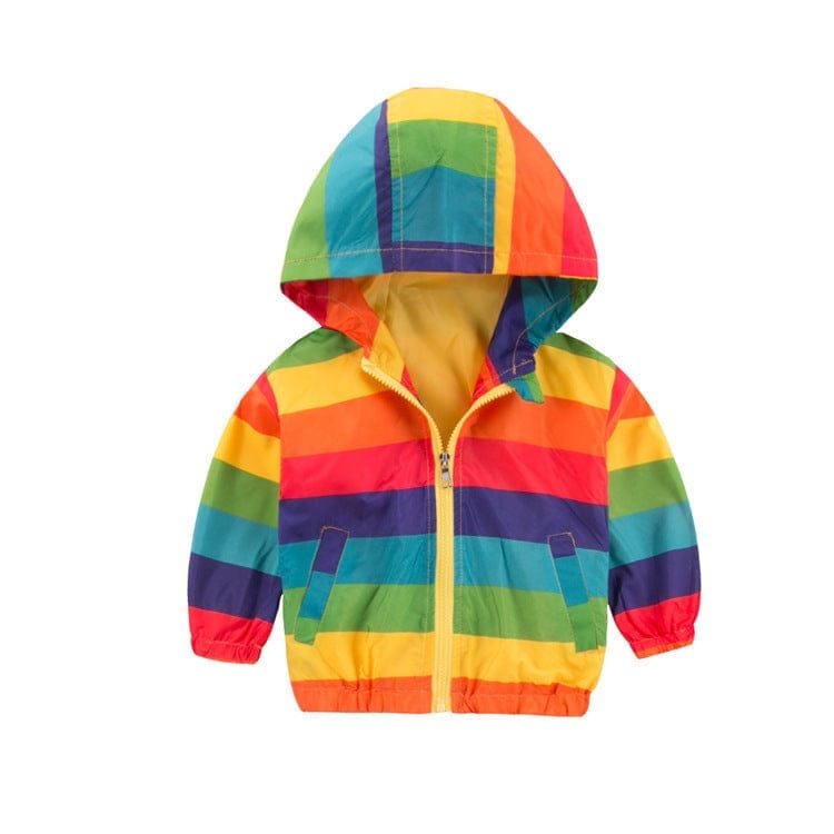 Rainbow Jacket Zipper Hooded Jacket For Kids BENNYS 