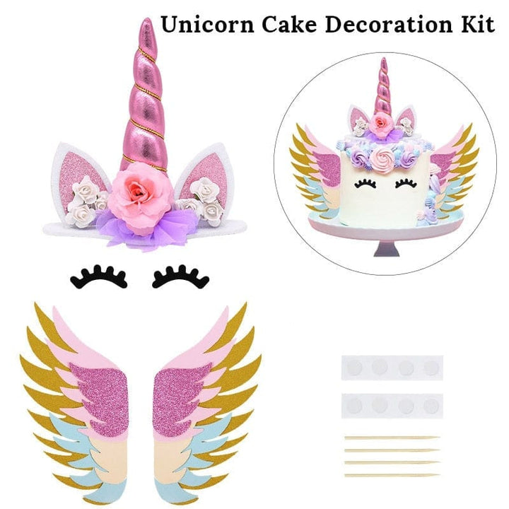 Rainbow Unicorn Cake Topper Kids Girl Birthday Party DIY Decoration BENNYS 