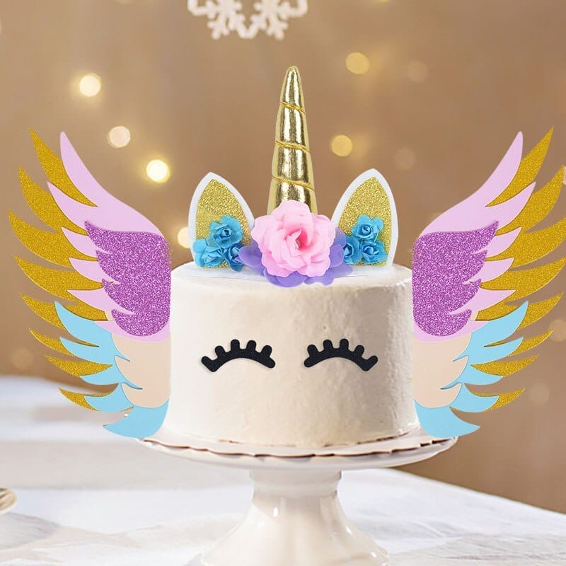 Rainbow Unicorn Cake Topper Kids Girl Birthday Party DIY Decoration BENNYS 