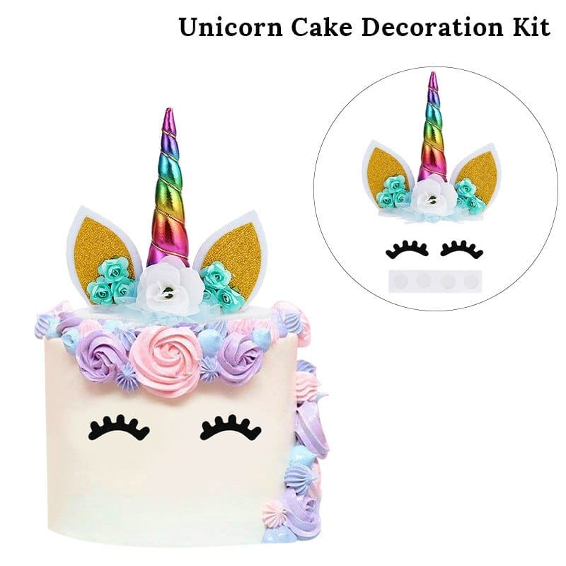 Rainbow Unicorn Cake Topper Kids Girl Birthday Party DIY Decoration BENNYS 