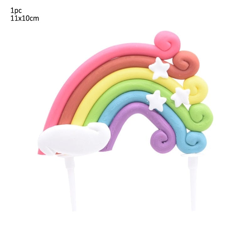 Rainbow Unicorn Cake Topper Kids Girl Birthday Party DIY Decoration BENNYS 