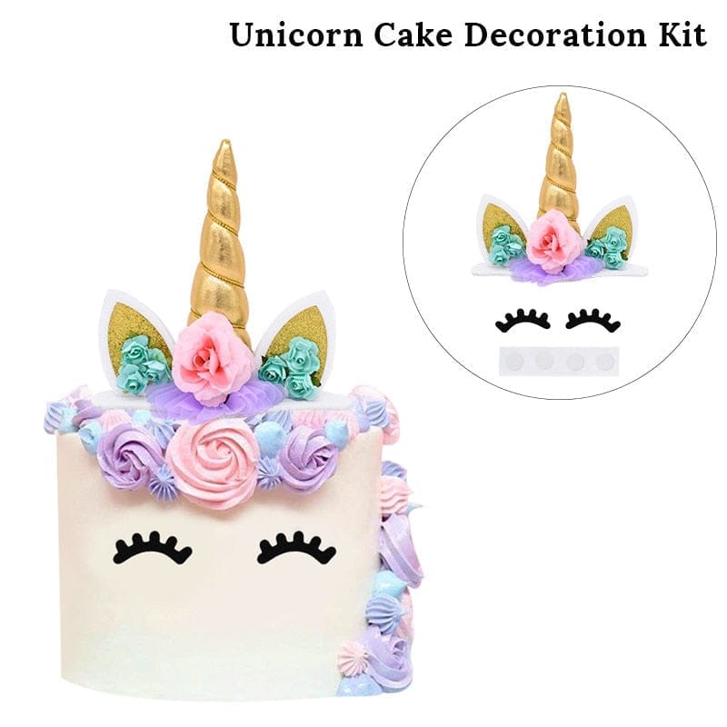 Unicorn Cake Decoration Kit Birthday Cake For Girl For Girl Kid Birthday  Unicorn Birthday Cake Muffin Birthday Party Cake Topper : :  Home & Kitchen