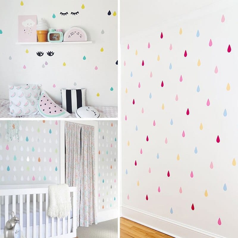 Raindrop Wall Sticker For Kids Room Baby Girl Room Wall Décor BENNYS 